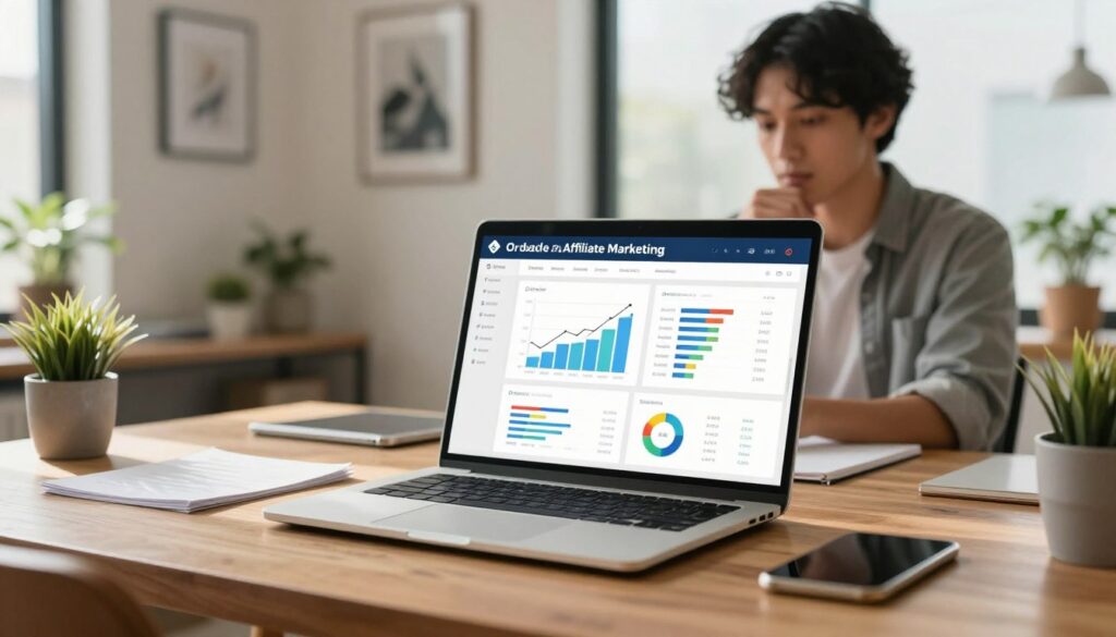 passive income with affiliate marketing dashboard