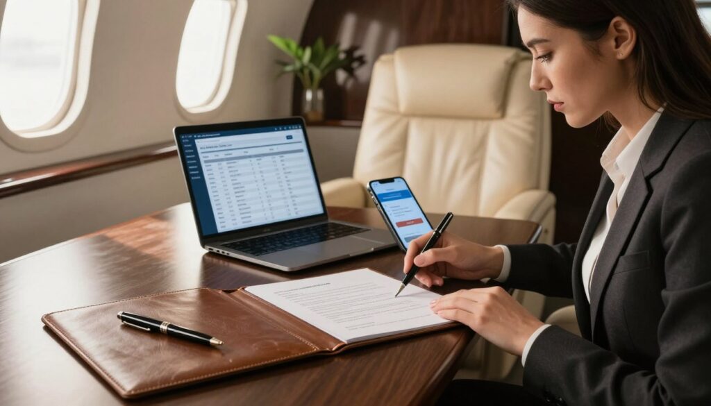 private jet booking contract process