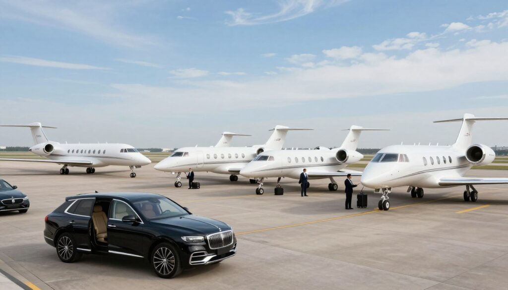 private jet charter fleet lineup