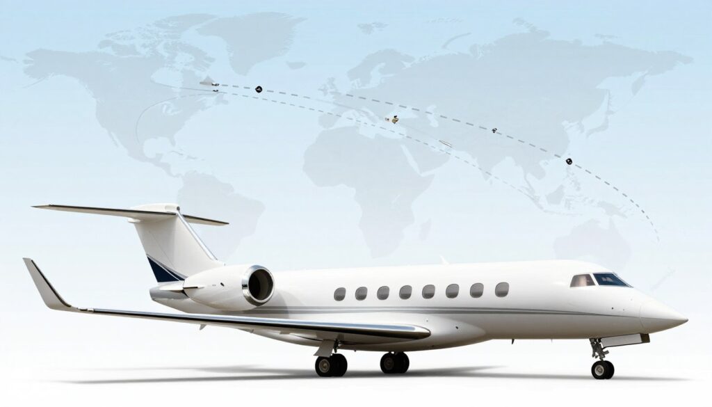 private jet empty leg repositioning diagram