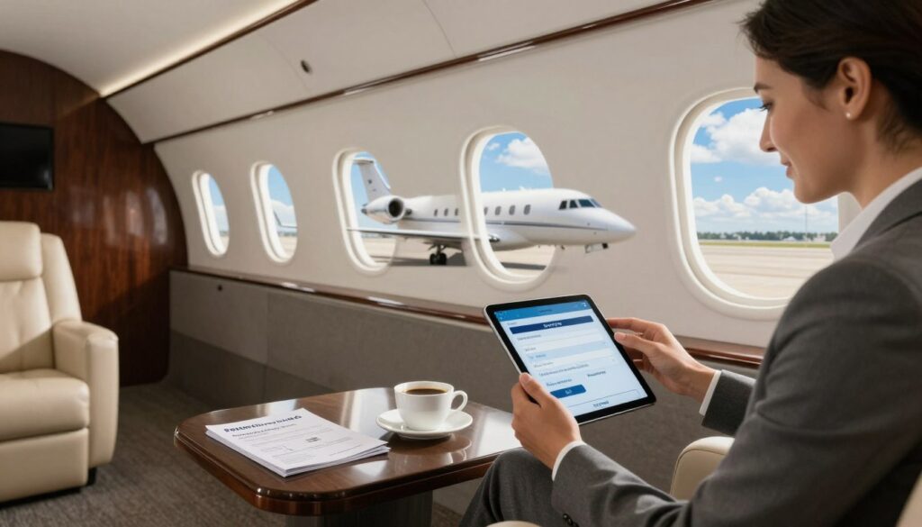 private jet reservation process steps