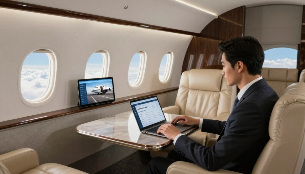 Airbus private jet charter booking process