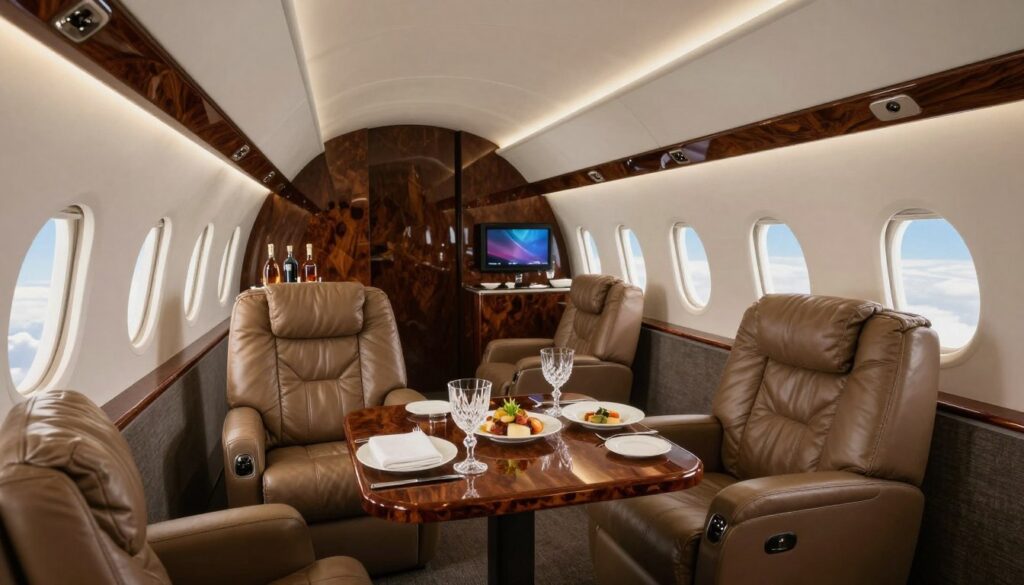 bespoke private jet services cabin amenities