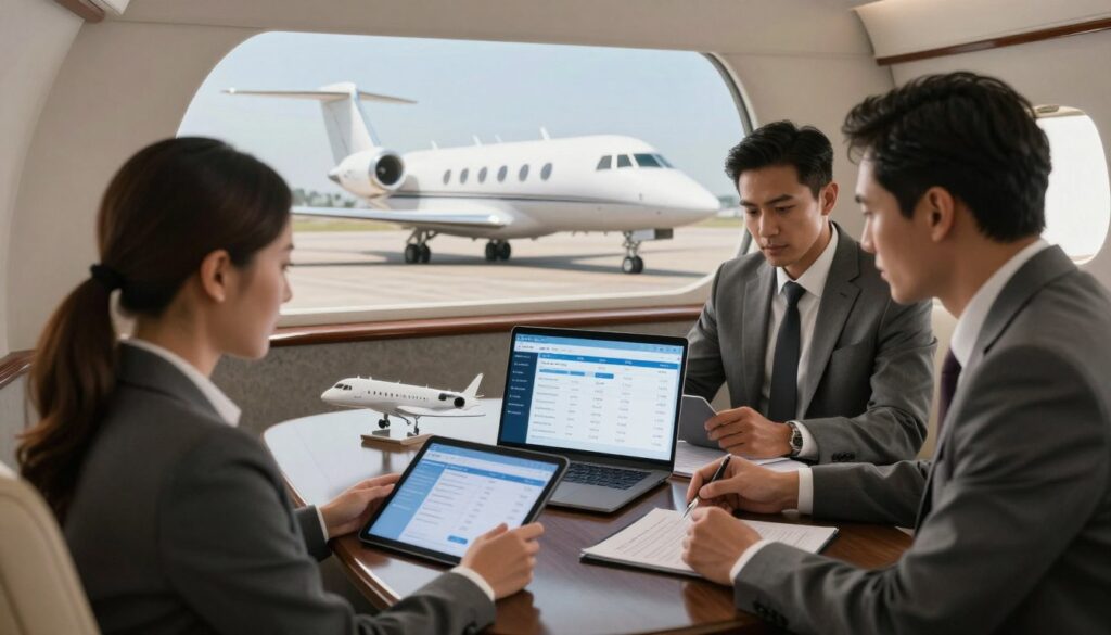 executive jet charter service booking process