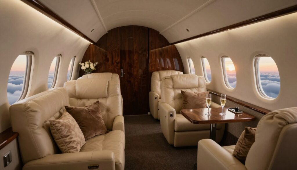 luxury private jet honeymoon cabin intimacy