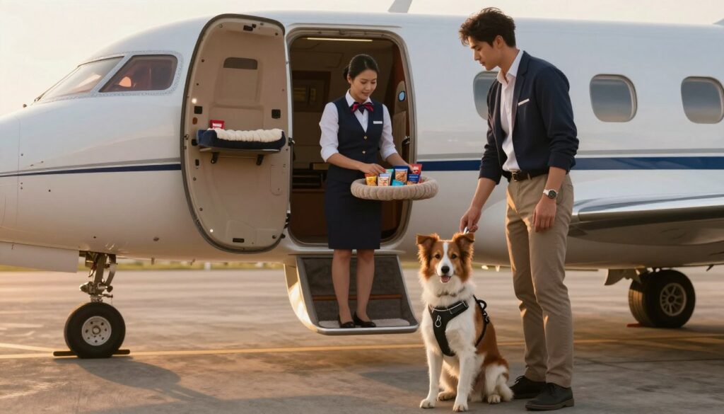 pet inclusive private jet rental preparation