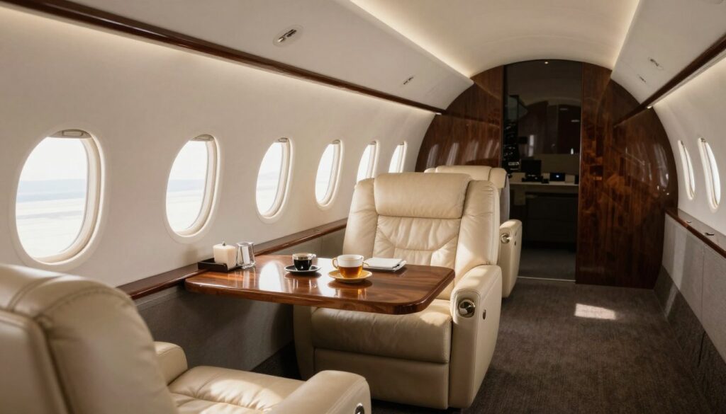 private jet cabin interior budget-friendly charter flights
