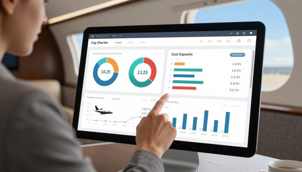 private jet charter cost estimator results dashboard