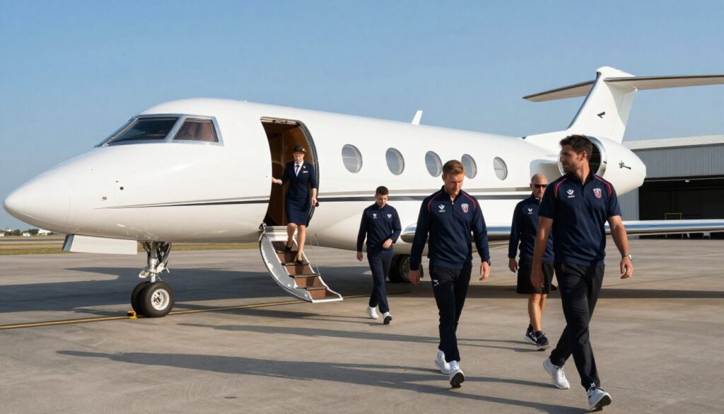private jet charter for sports teams