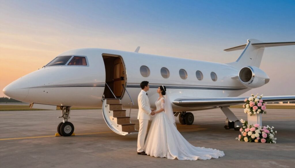 private jet charter for weddings