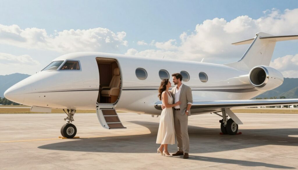 private jet honeymoon getaway