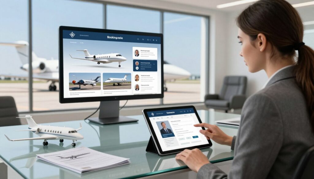 private jet rental services booking process