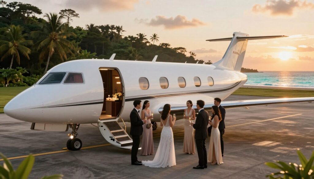private jet wedding destination