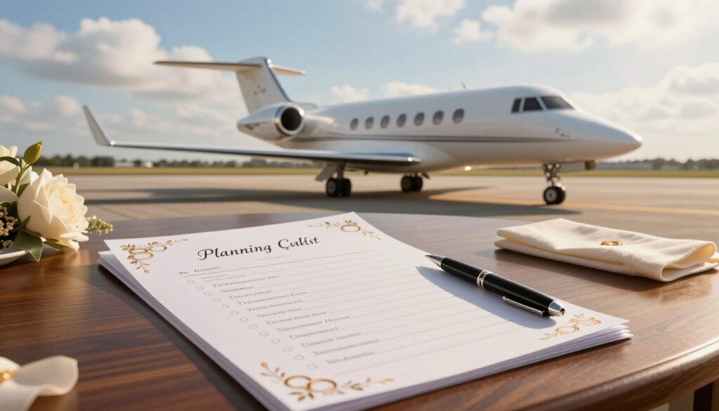 private jet wedding planning checklist