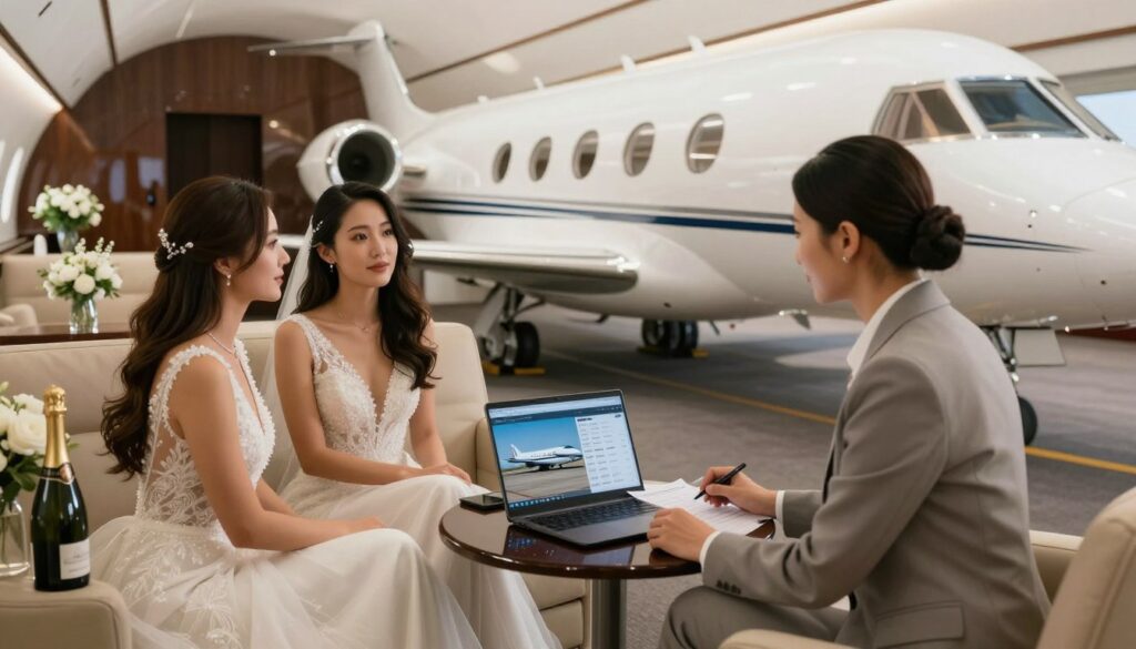 top wedding jet charters booking process