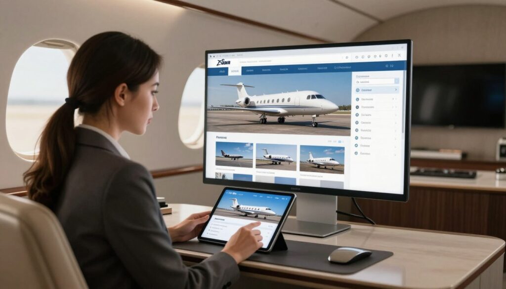 Boeing private jet charter booking process