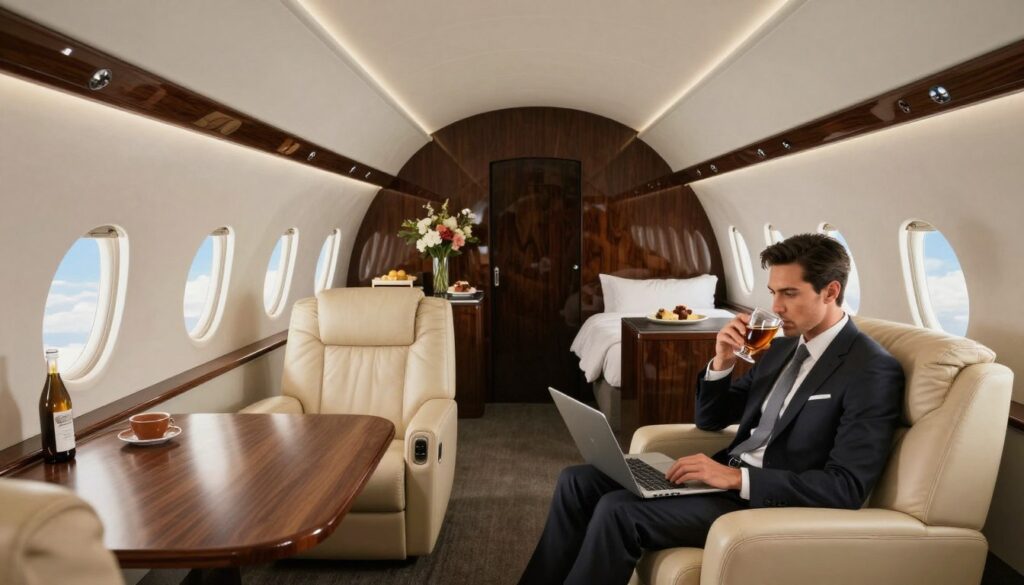 Boeing private jet master suite