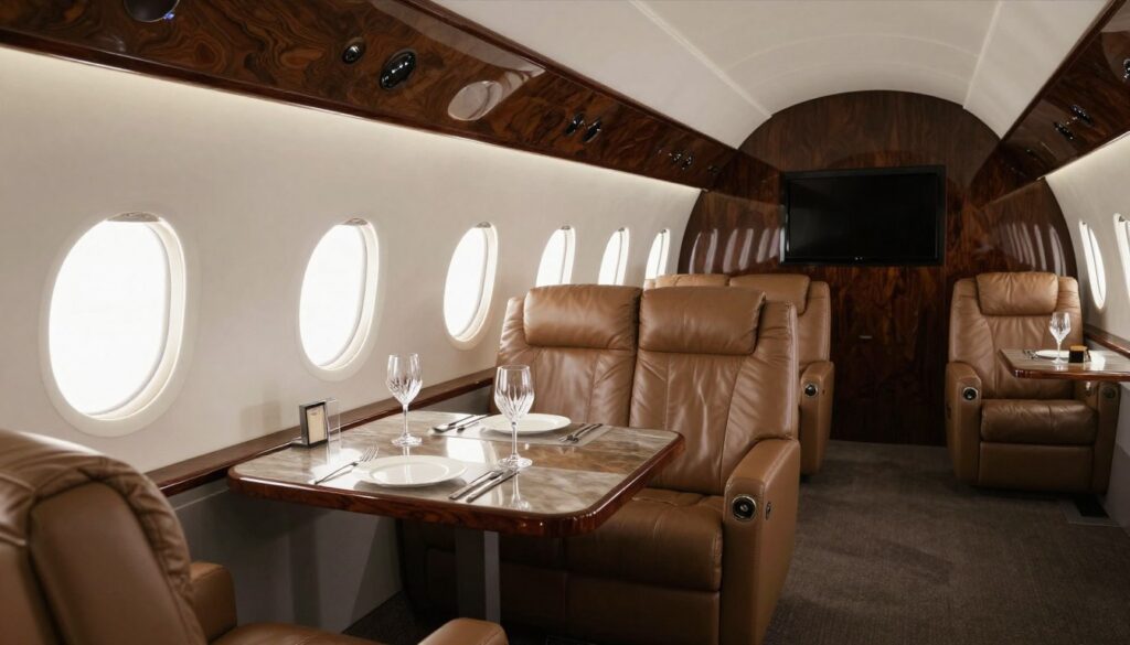 bespoke private jet service aircraft cabin