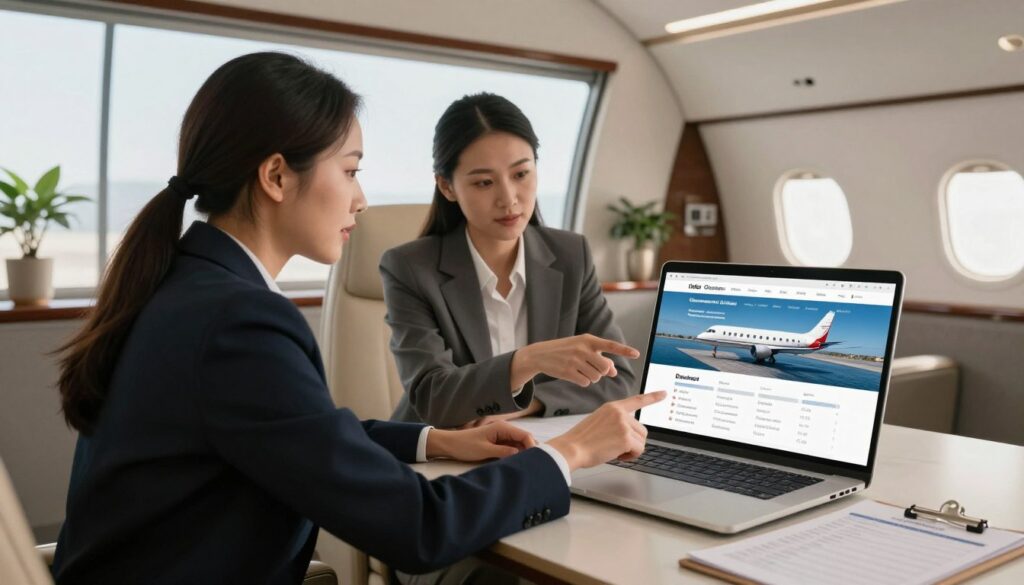 discounted private jet charter booking process