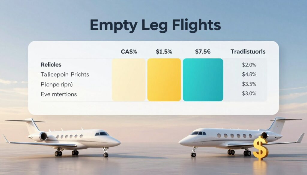 empty leg flight discounts cost comparison