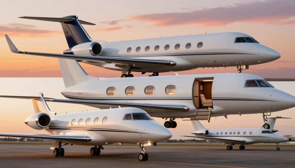 luxury private jet types