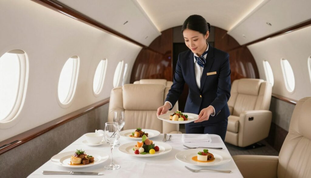 personalized private jet catering