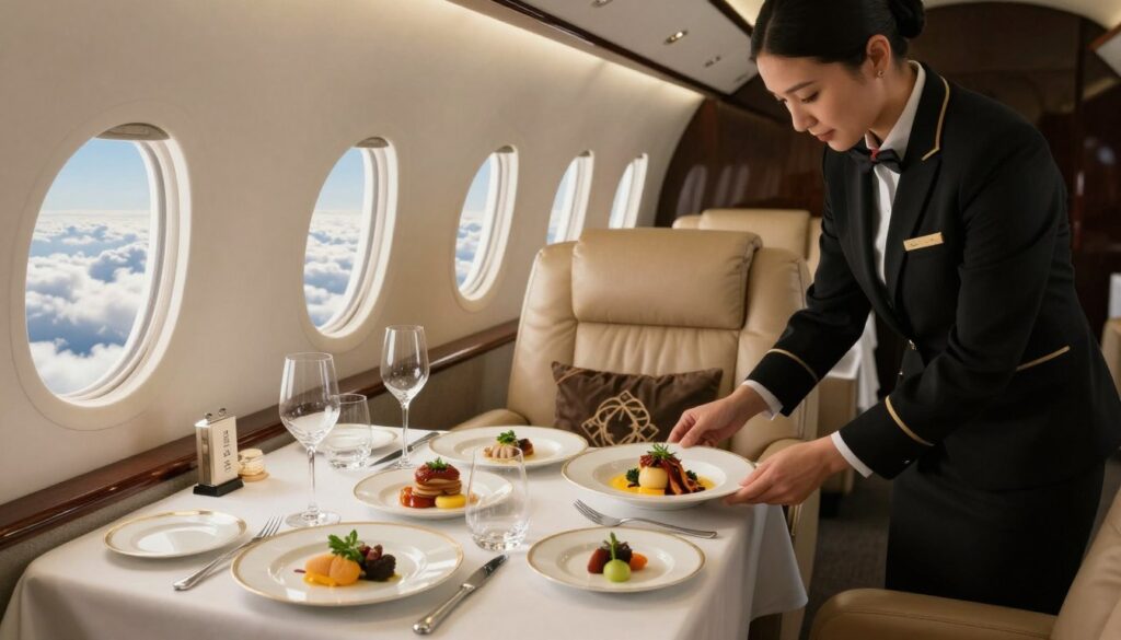 premium jet service gourmet dining