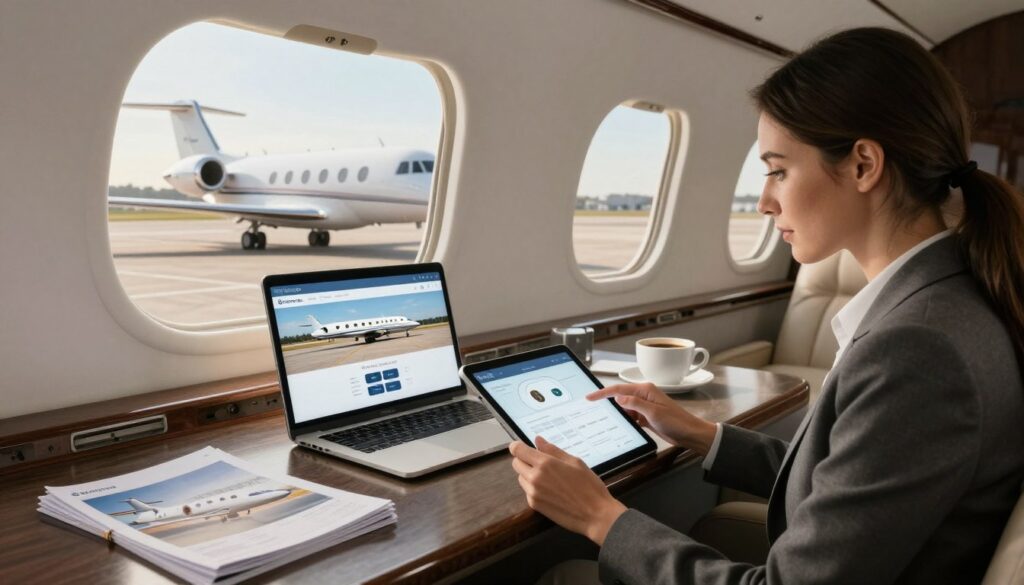 private jet booking process