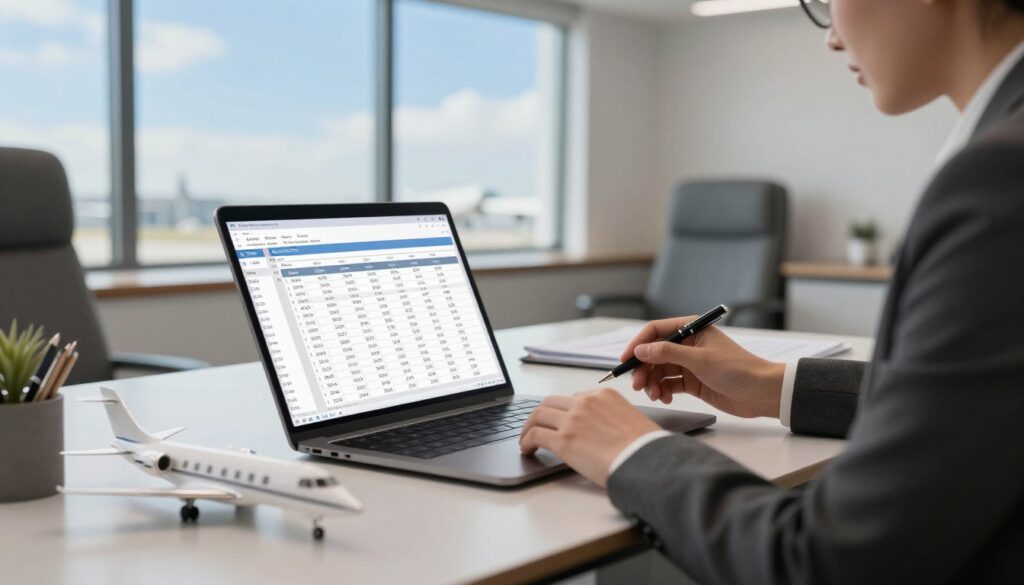 private jet booking rates sample calculation