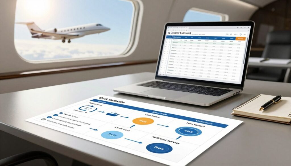 private jet charter cost estimate breakdown