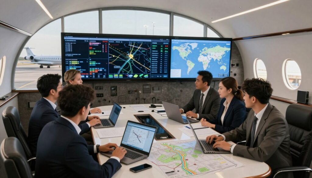 private jet charter operations control center