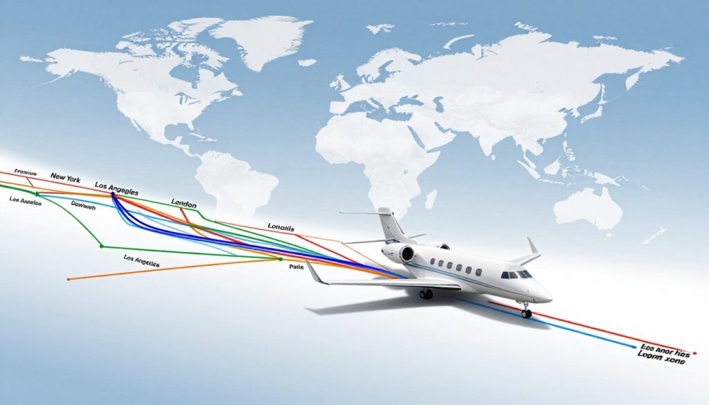 private jet hire empty leg flights map