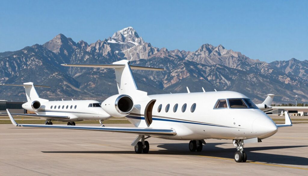 Aircraft options for private jet charters in Denver
