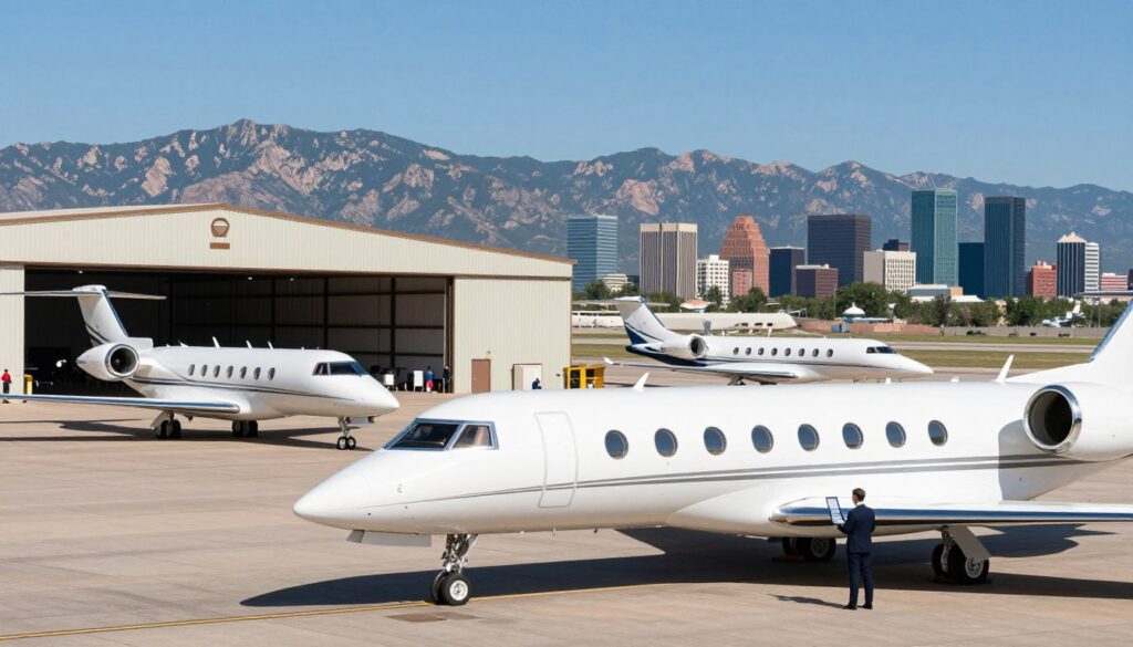 Airports serving private jet charters in Denver