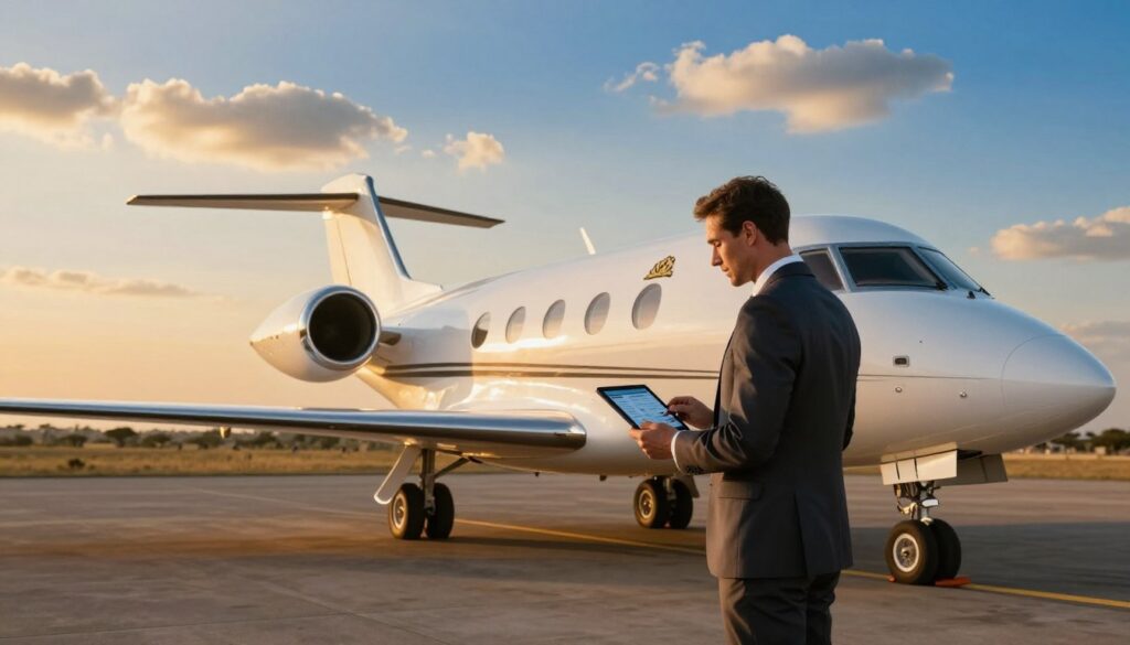 Booking private jet charter to Africa