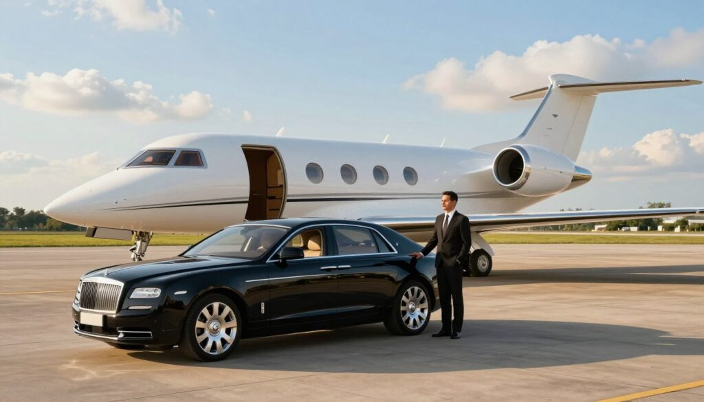 Executive private jet transfer