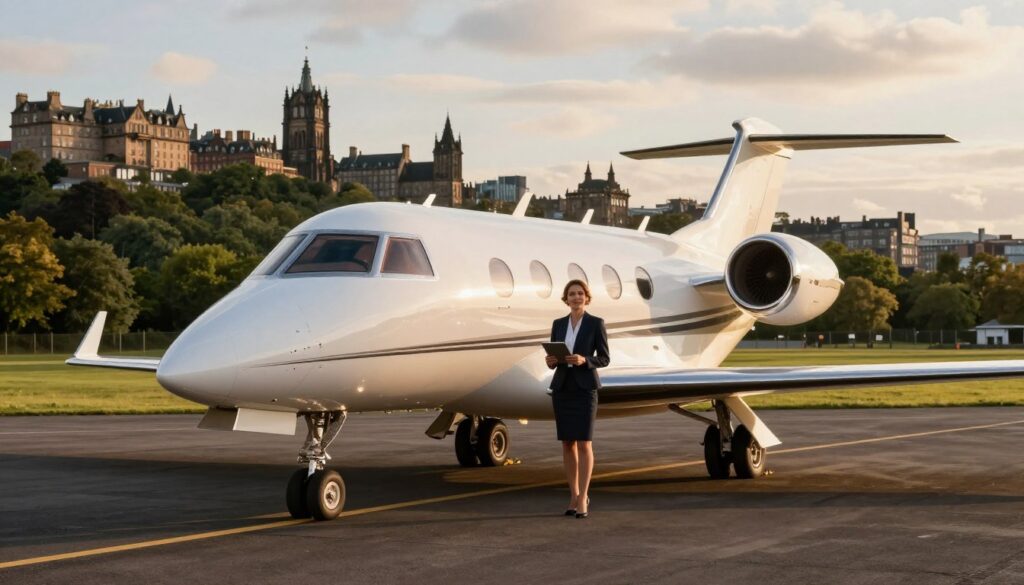 Private jet charter Edinburgh service
