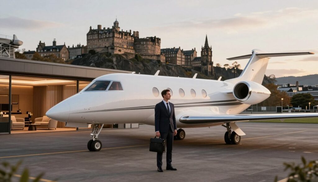 Private jet charter Edinburgh service