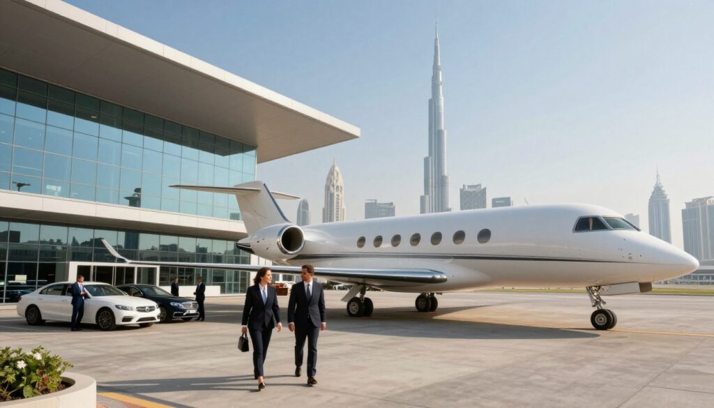 airports serving private jet charter in dubai