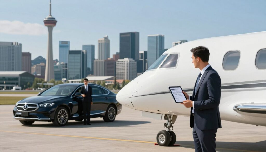 calgary private jet booking steps
