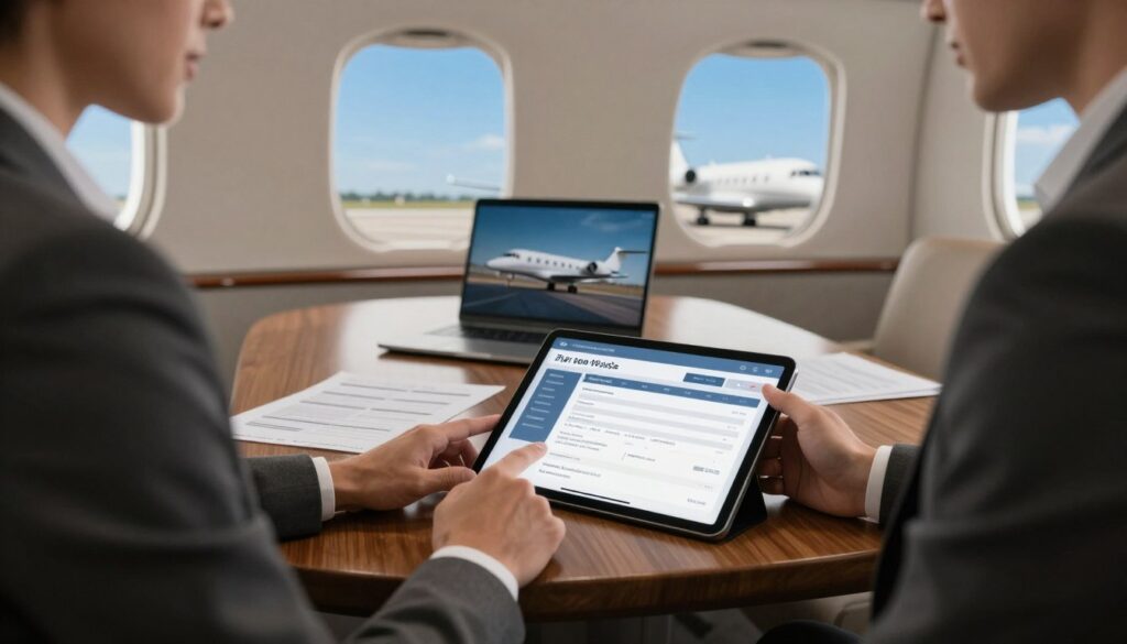 confidential jet charter booking process