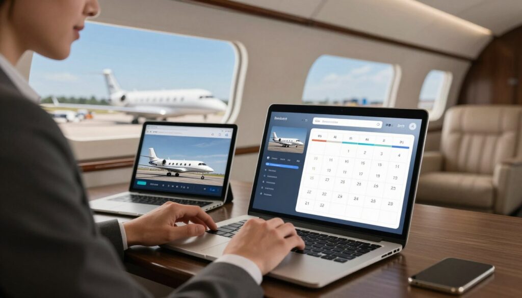 event jet charter booking process