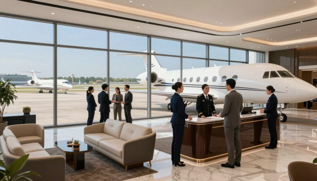 exclusive aircraft charters FBO terminal