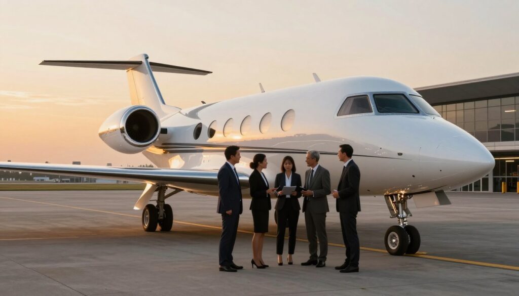 exclusive event transportation private jet airport