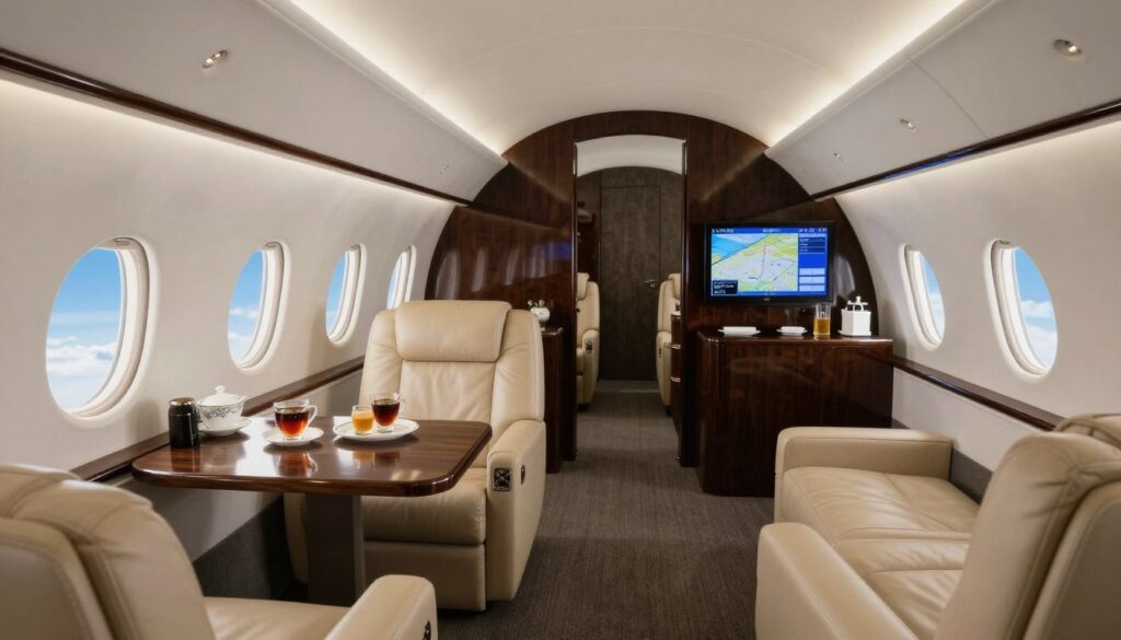 executive jet hire spacious cabin