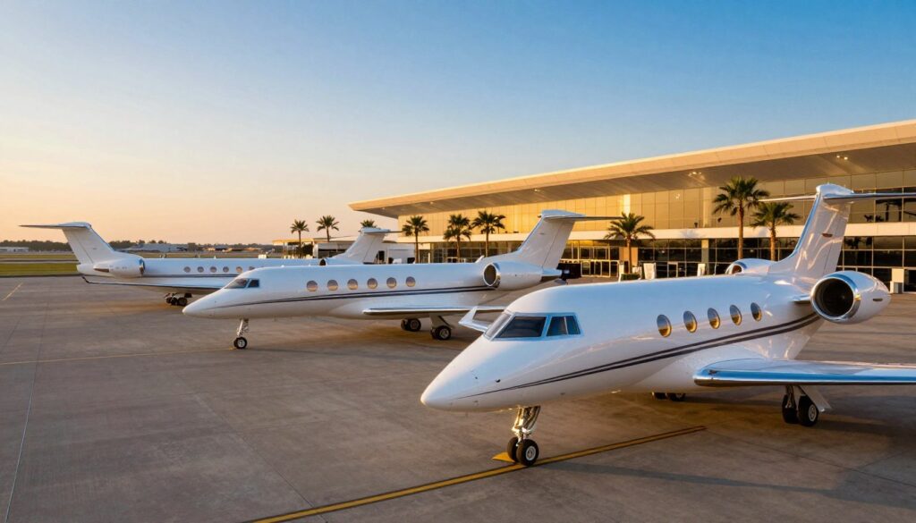 luxury private jet fleet for events