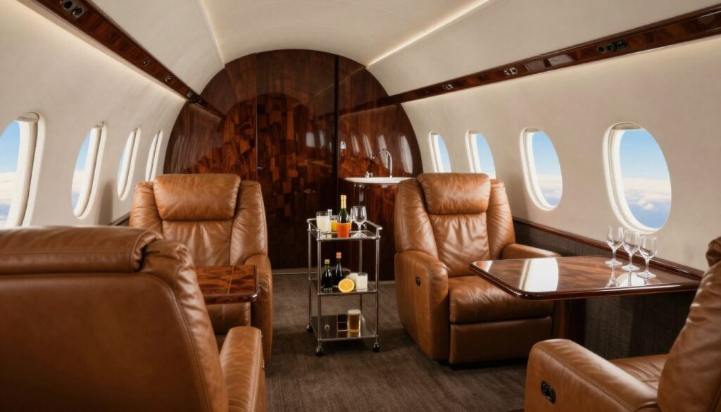 luxury private jet interior calgary