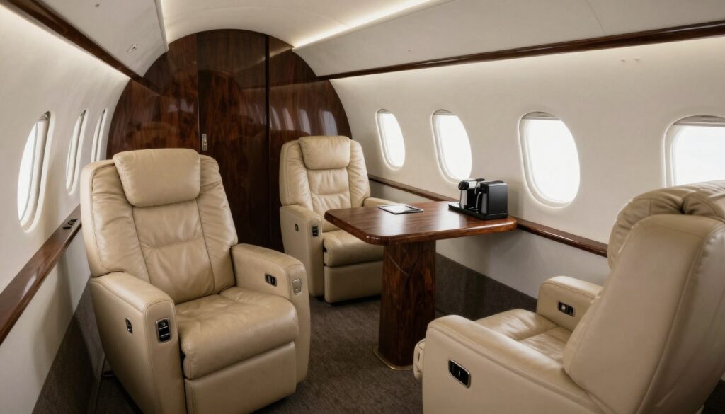 midsize business jet comfort features
