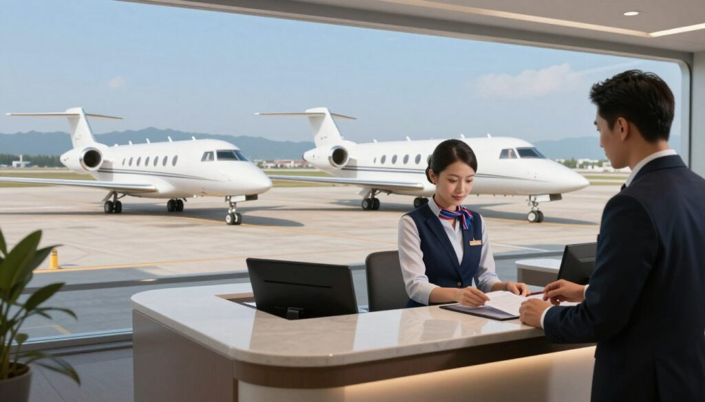 on-demand private jets booking process
