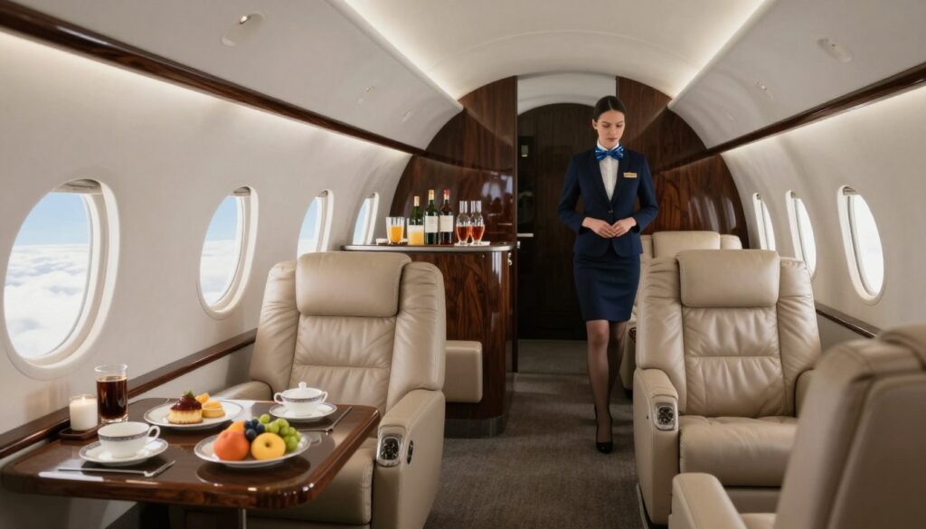 onboard luxury amenities private jet